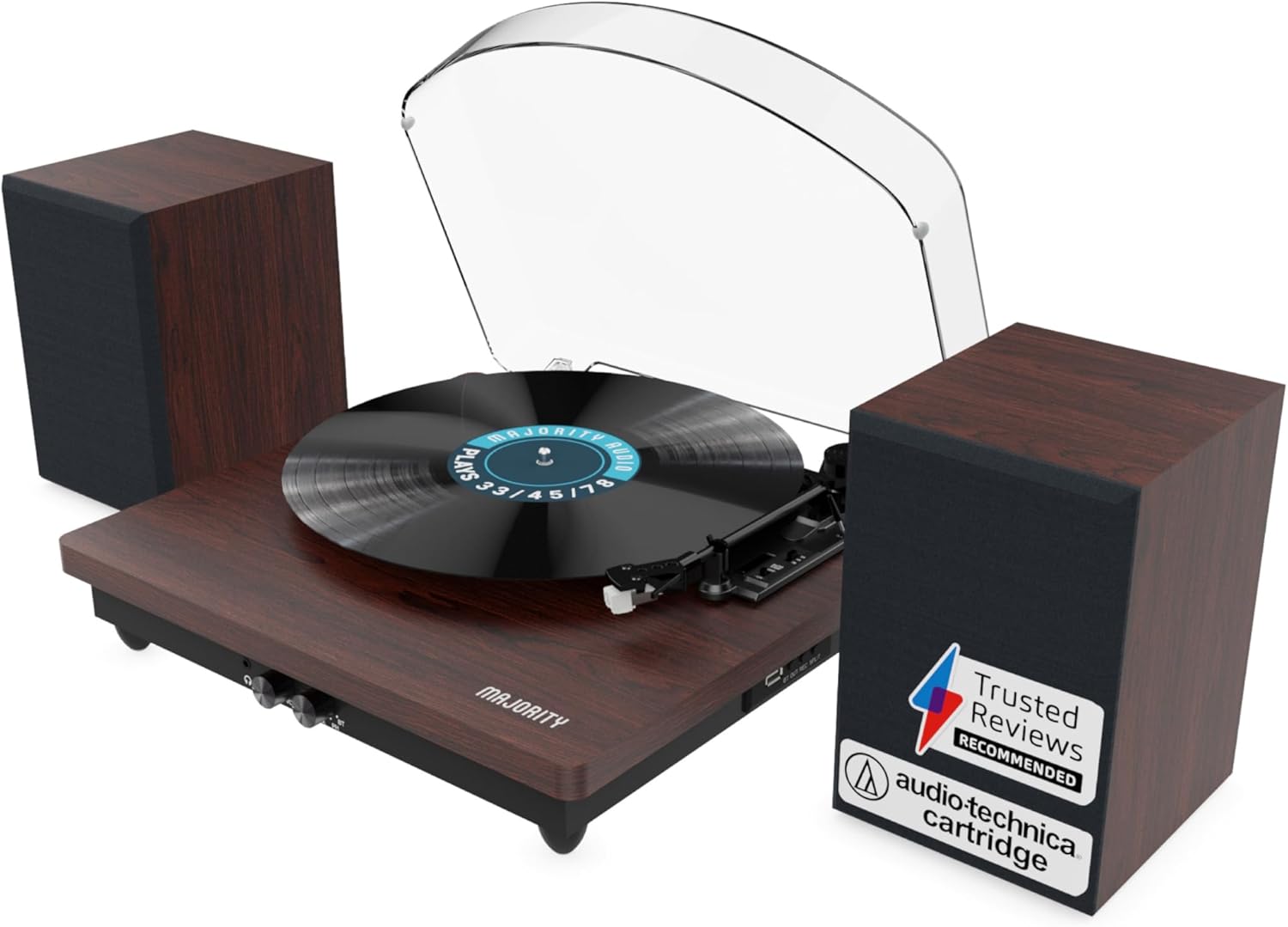 Majority Moto Plus Bluetooth Record Player With Speakers