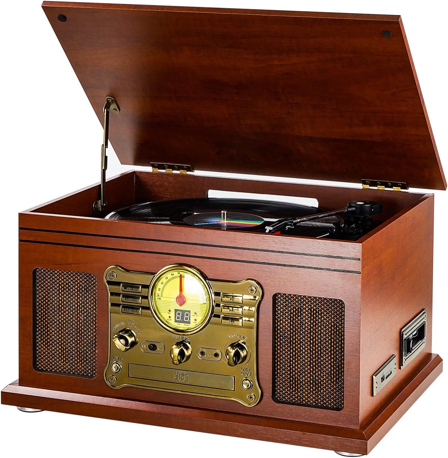 Mersoco 10-in-1 Bluetooth Record Player
