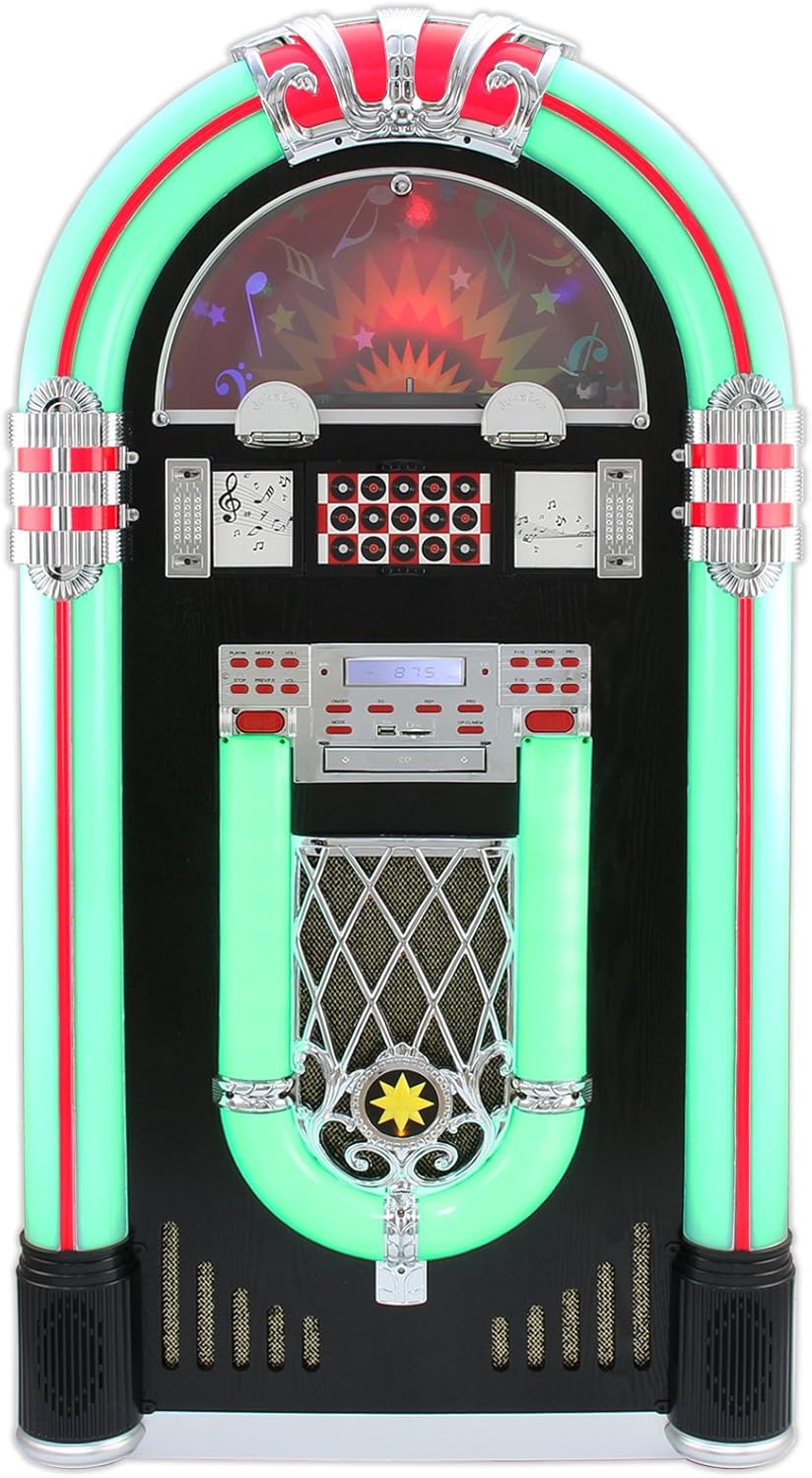 Monster Shop Vintage Vinyl Jukebox Entertainment Centre